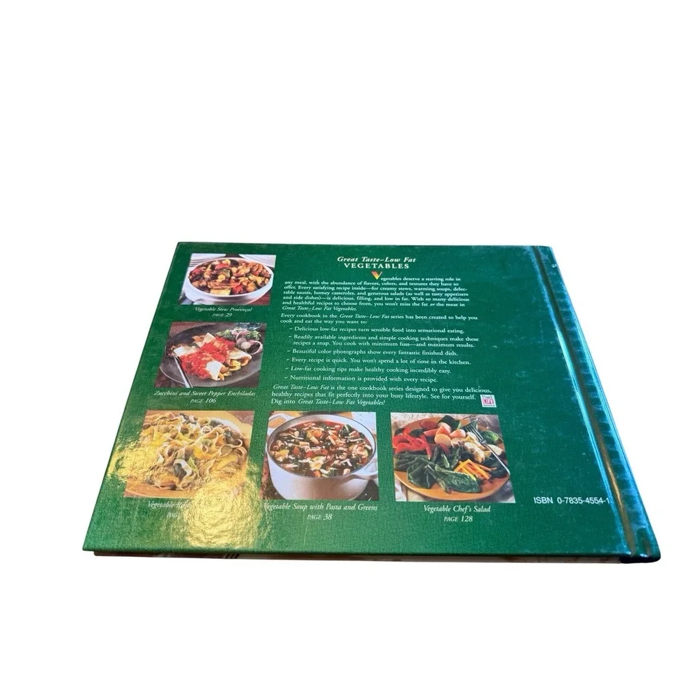 Great Taste Low Fat Vegetables by Time-Life Books Editors (1999, Spiral)